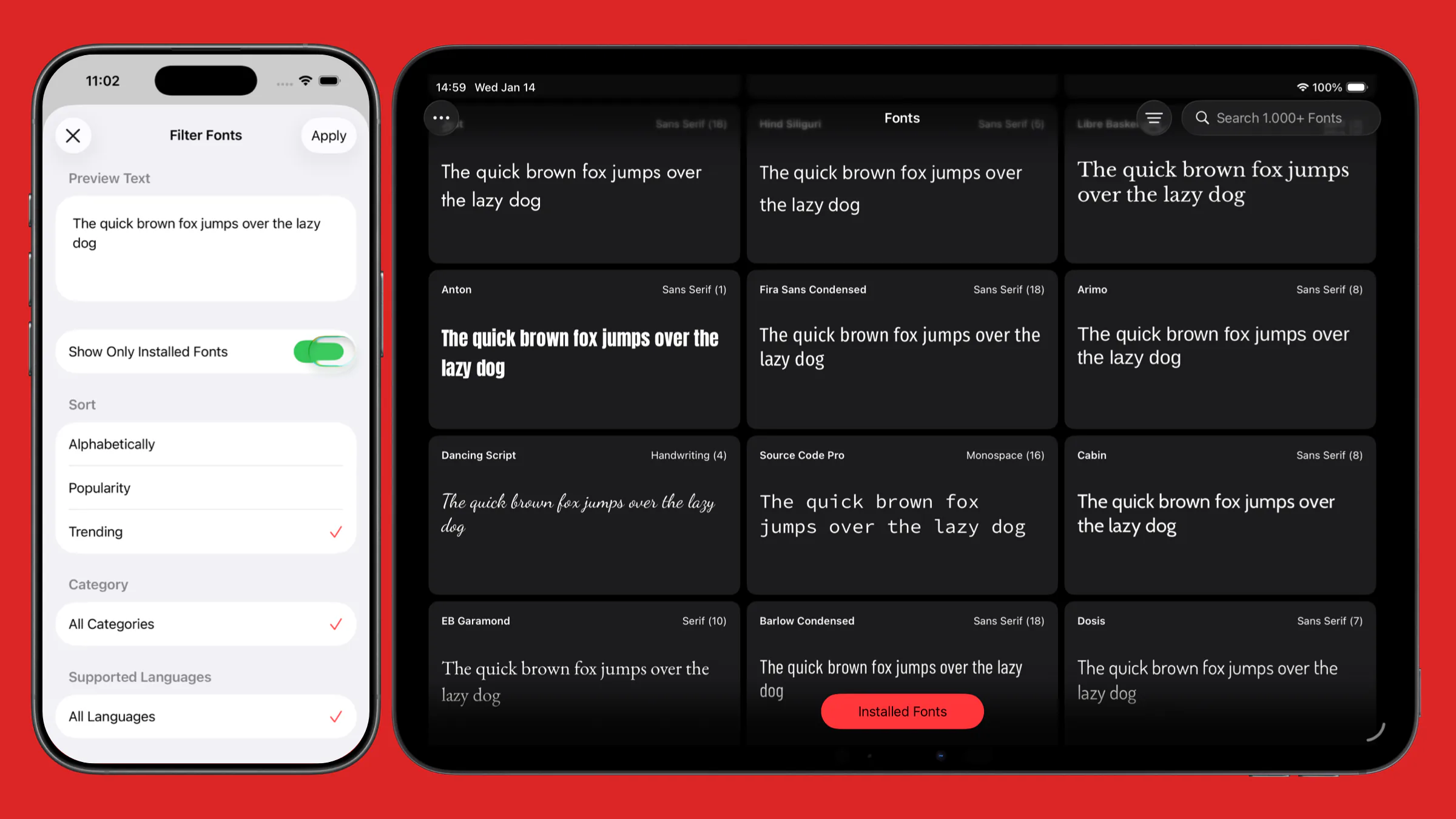 Fontastic on multiple platforms